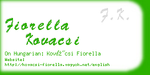 fiorella kovacsi business card